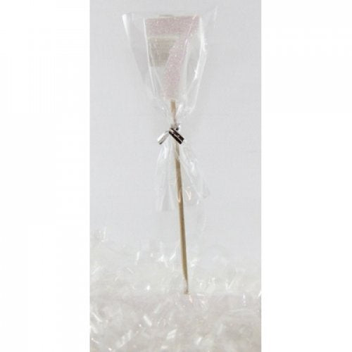 Pearl Glitter Number 7 Candle on Stick
