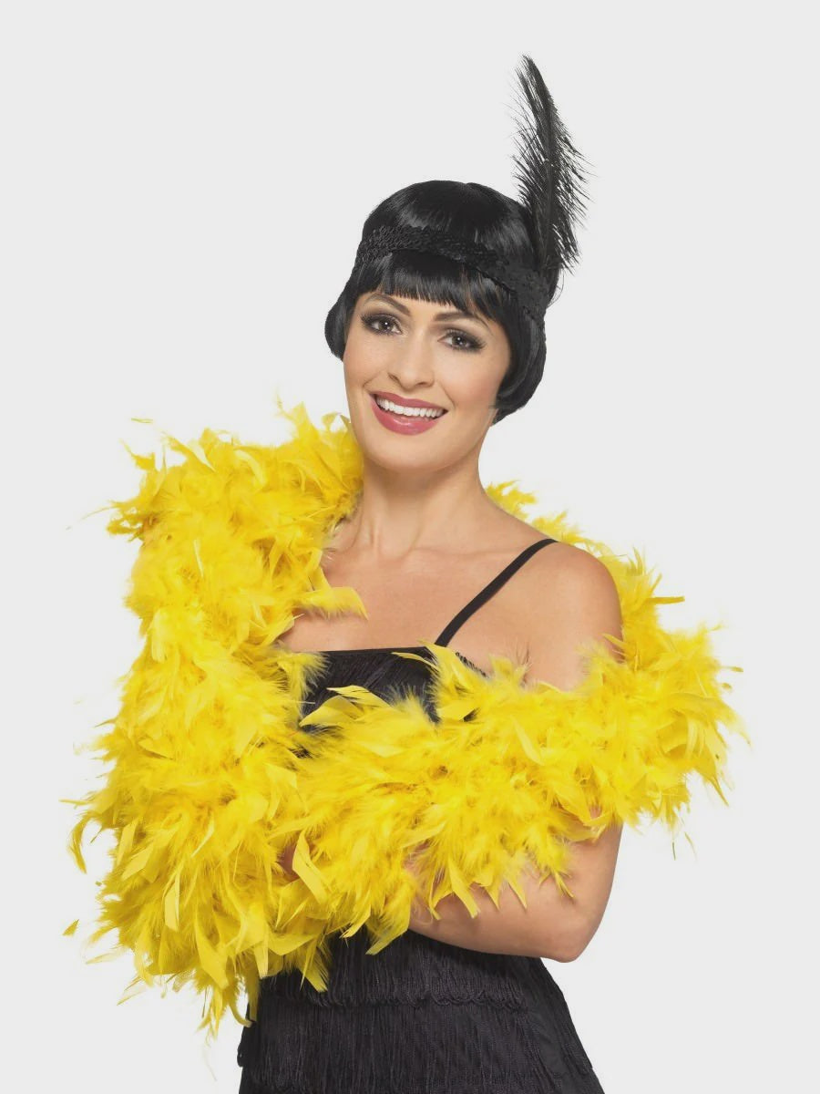 Deluxe Yellow Feather Boa 180cm