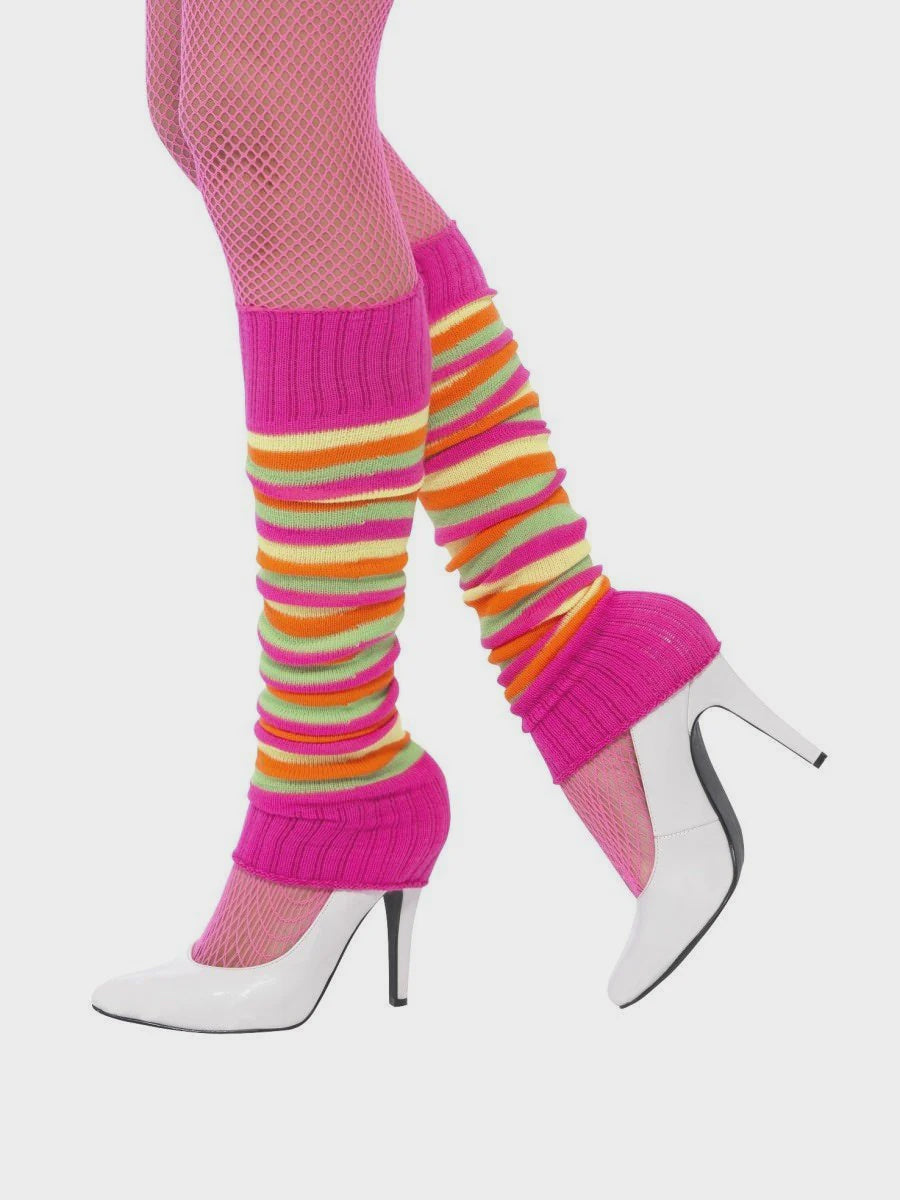 Neon Striped Legwarmers