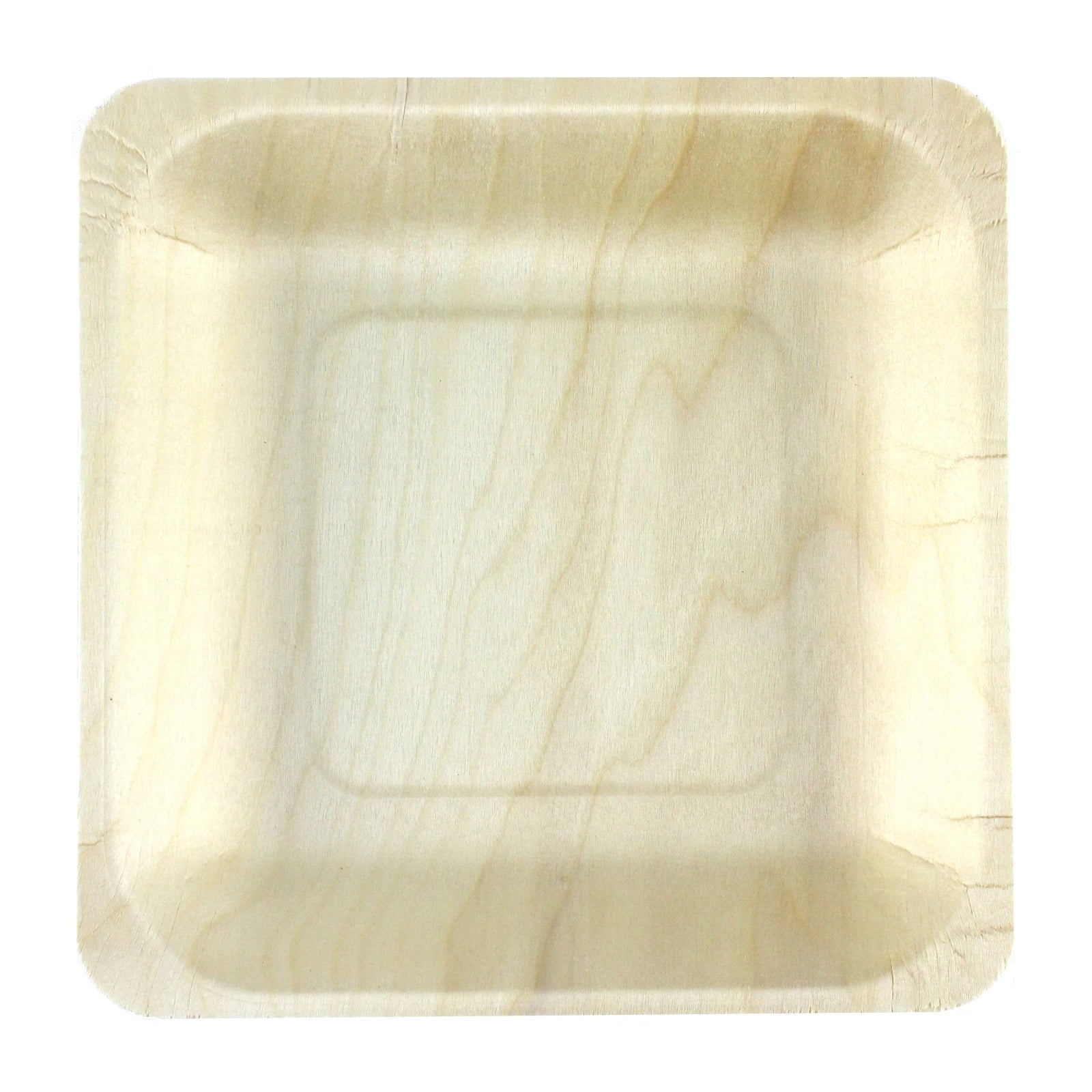 Wooden Square Plates Pk 10