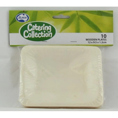 Wooden Small Plates Pk 10