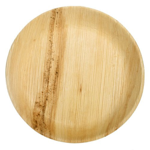 Eco Friendly Palm Leaf Large 10 Inch Round Plates Pk 10