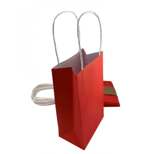 Paper Red Party Bags (Set of 5)