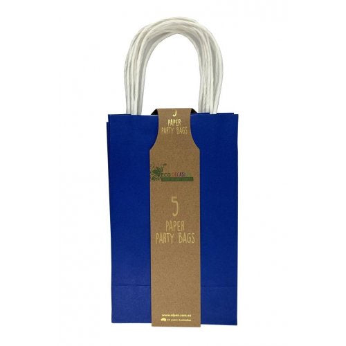 Paper Navy Blue Party Bags (Set of 5)