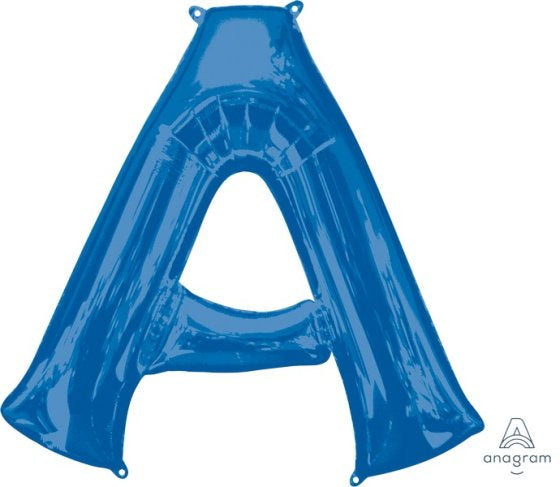 Royal Blue Letter A Supershape Foil Balloon