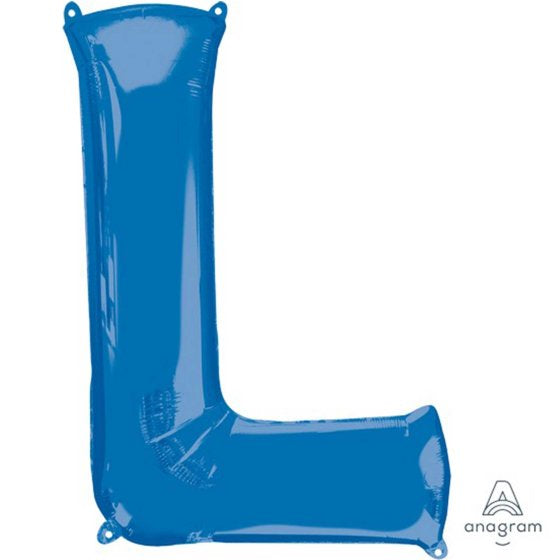 Royal Blue Letter L Supershape Foil Balloon