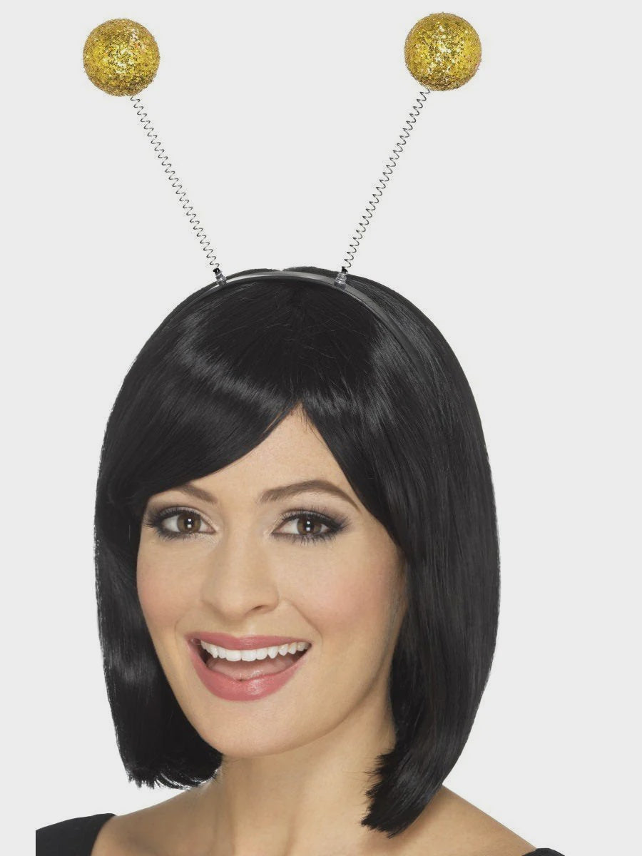 Gold Glitter Ball Boppers Headband