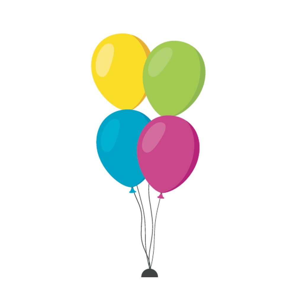 4 Helium Balloon Bouquet with One Printed