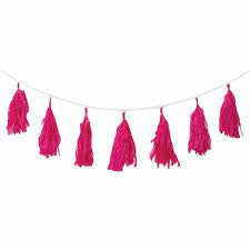 Magenta Tassel Garland