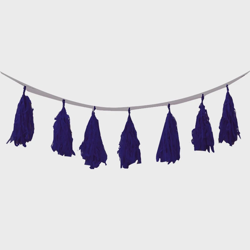 Navy Blue Tassel Garland