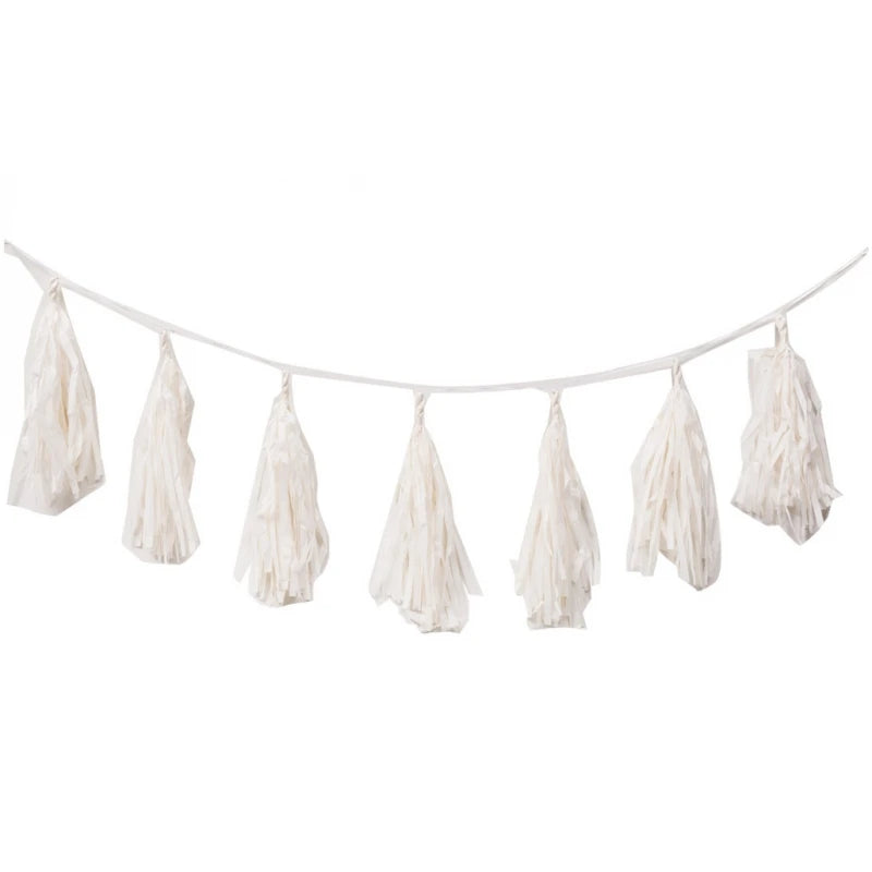 White Tassel Garland