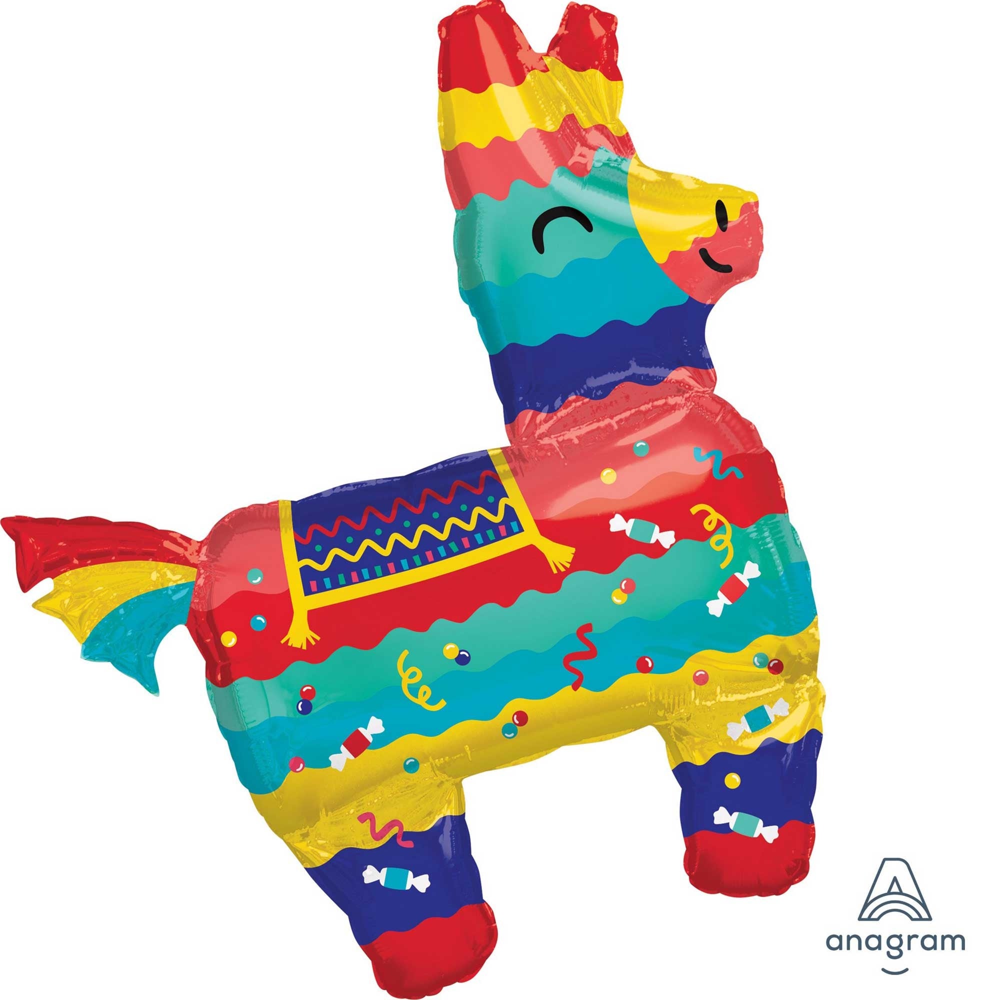 Fiesta Donkey Pinata Supershape Foil Balloon