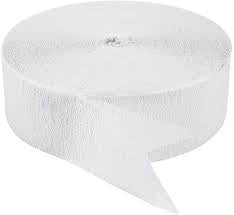 Crepe Streamers 30m White
