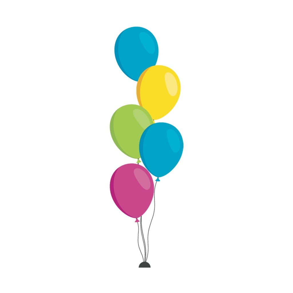 5 Helium Metallic/Fashion Balloon Bouquet with one Chrome