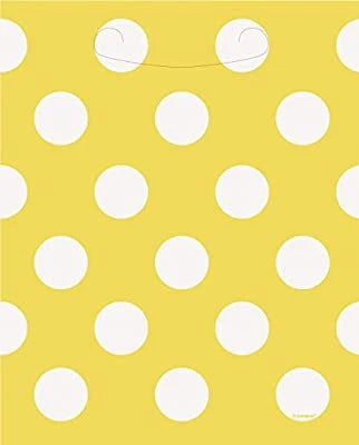 Yellow Polka Dot Loot Bags