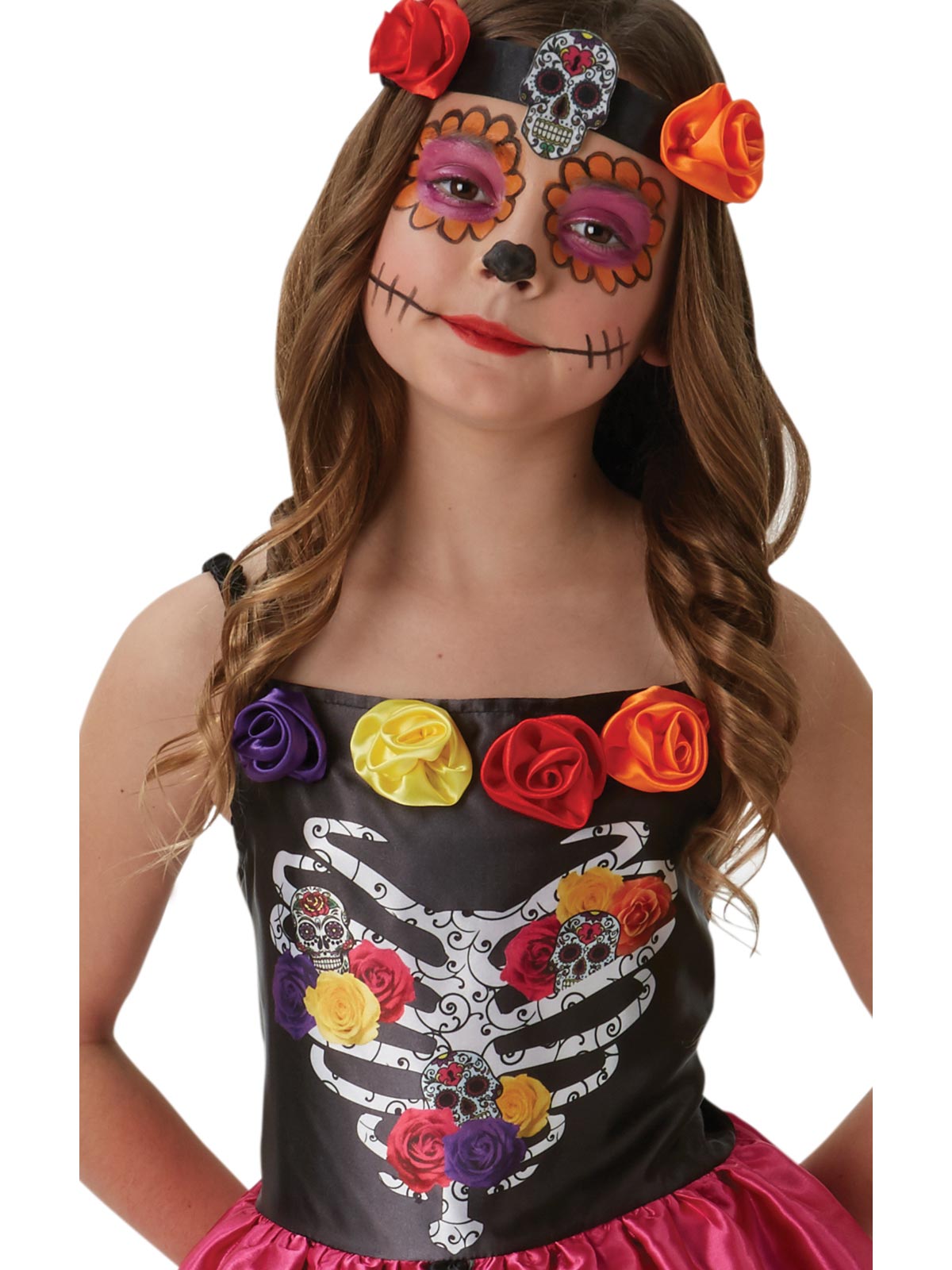 Sugar Skull Day Of The Dead Costume - Size 9-10