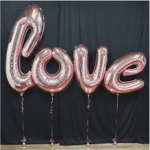 Giant Love Rose Gold Balloon