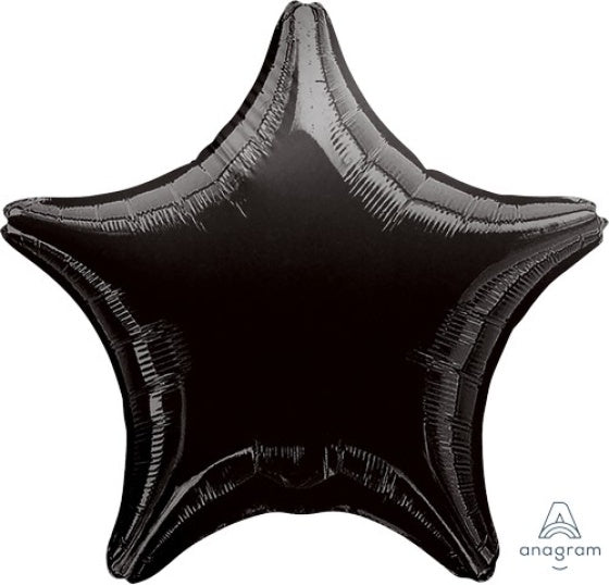 Black Metallic 19" Foil Star Balloon