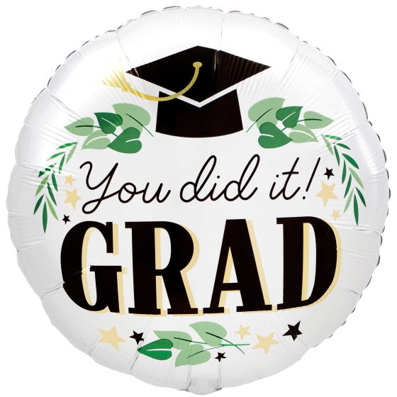 You Did It Grad Ivy Satin Foil Balloon 45cm