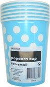 Popcorn Cups Light Blue Small 6pc