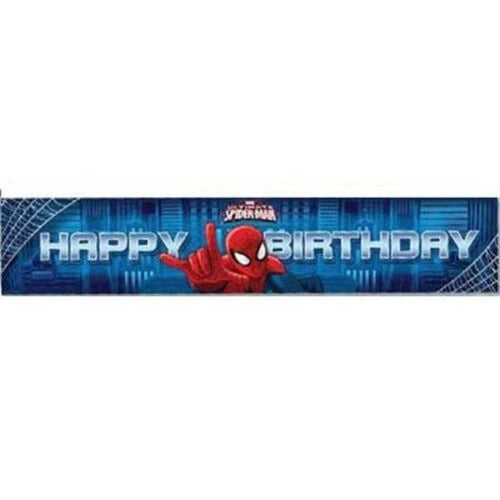 Spiderman Birthday Banner