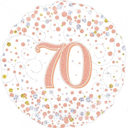 Number 70 Rose Gold Foil Balloon