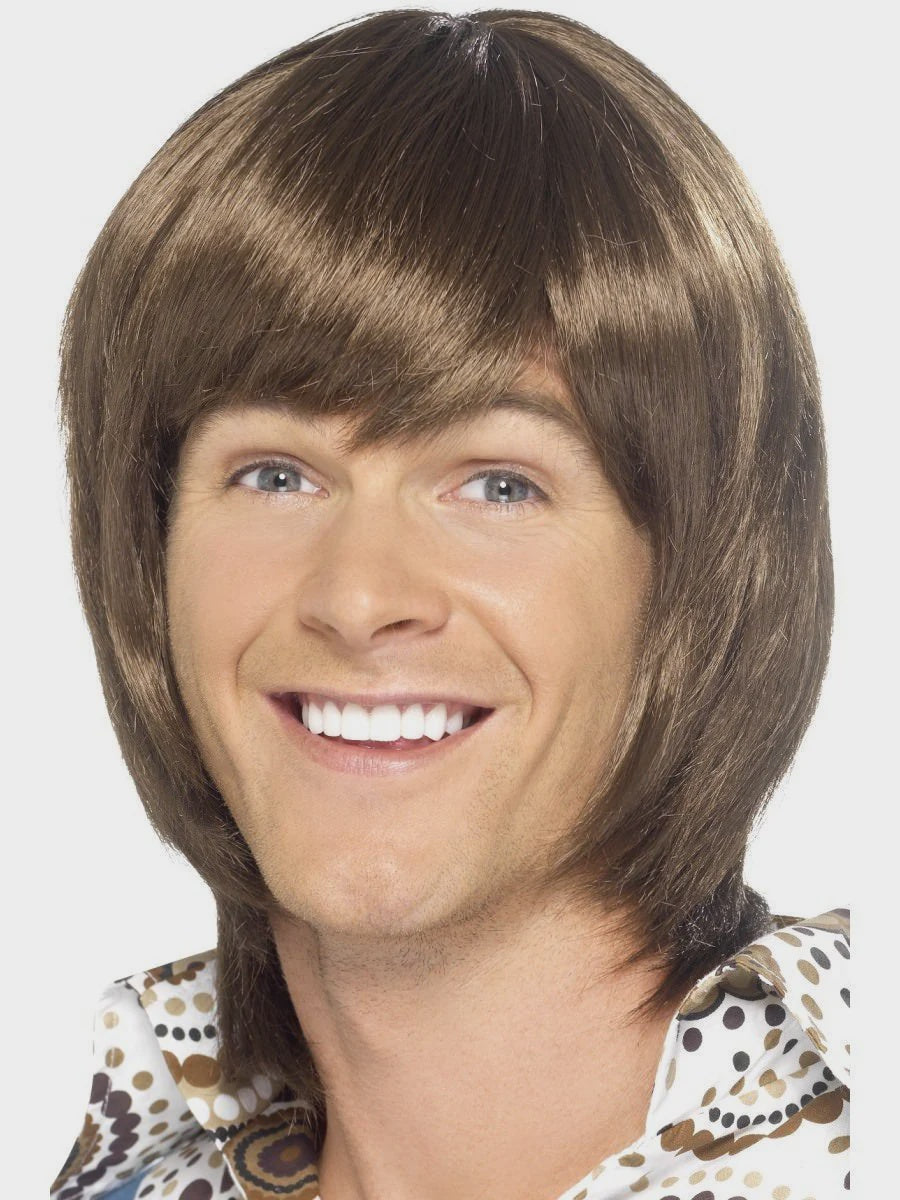 Light Brown 70s Heartthrob Mens Wig