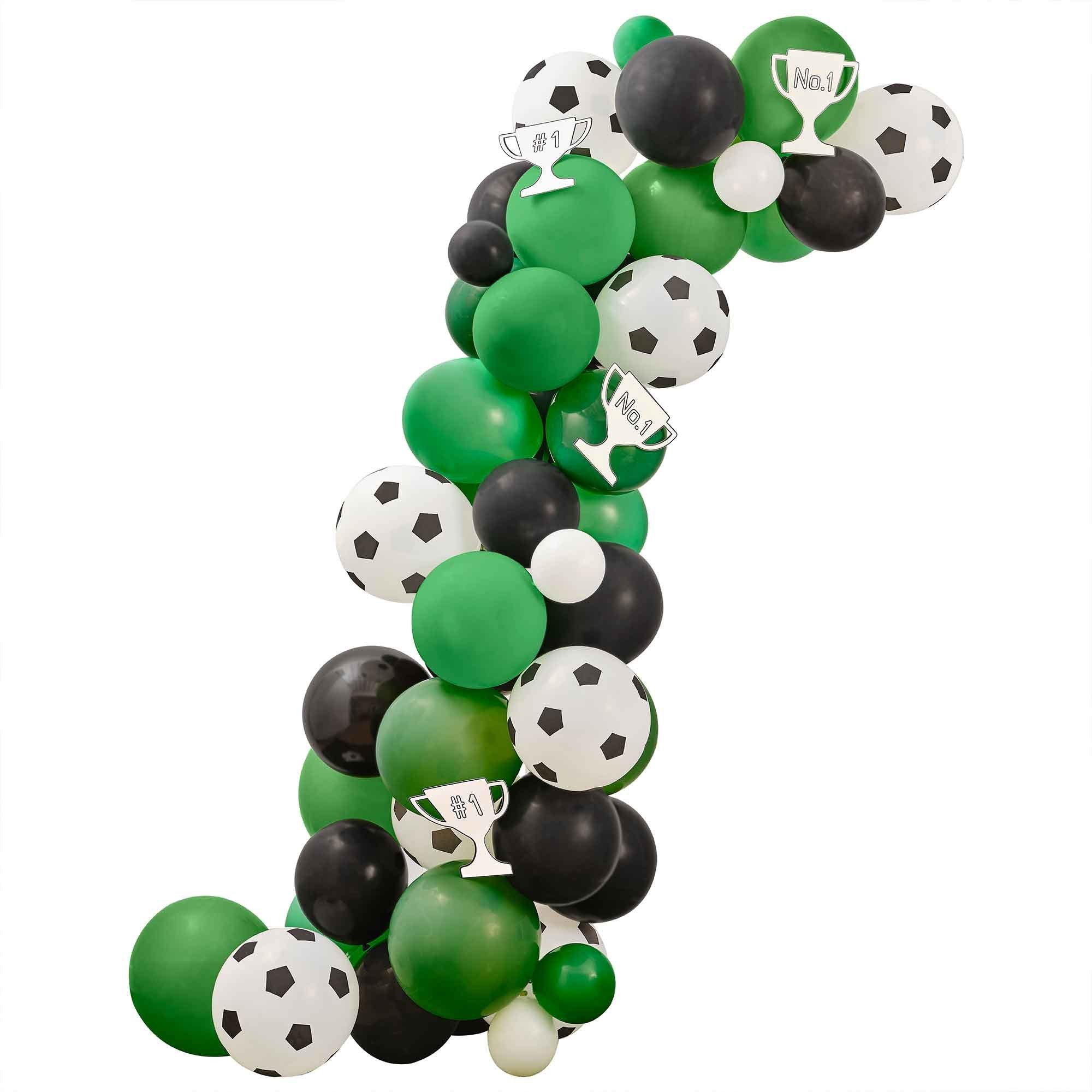 Ginger Ray Kick Off Party Soccer Balloon Garland with Card Trophy Decorations