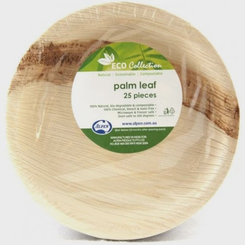 Palm Leaf 7" Round Plate Pk 10