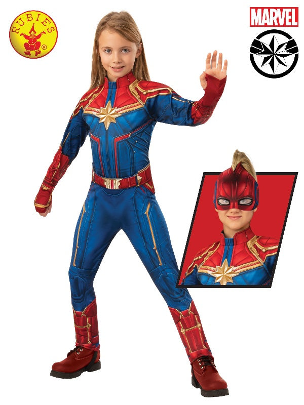 Captain Marvel Deluxe Girls Hero Suit