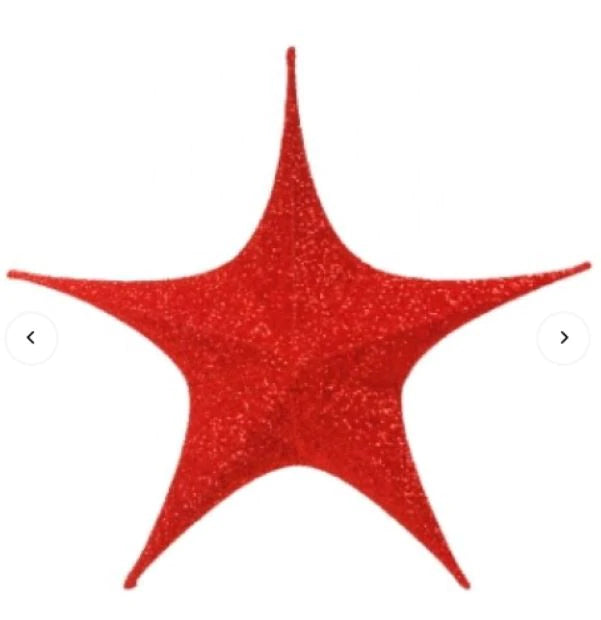 Red Fold Out Star Decoration - 40cm