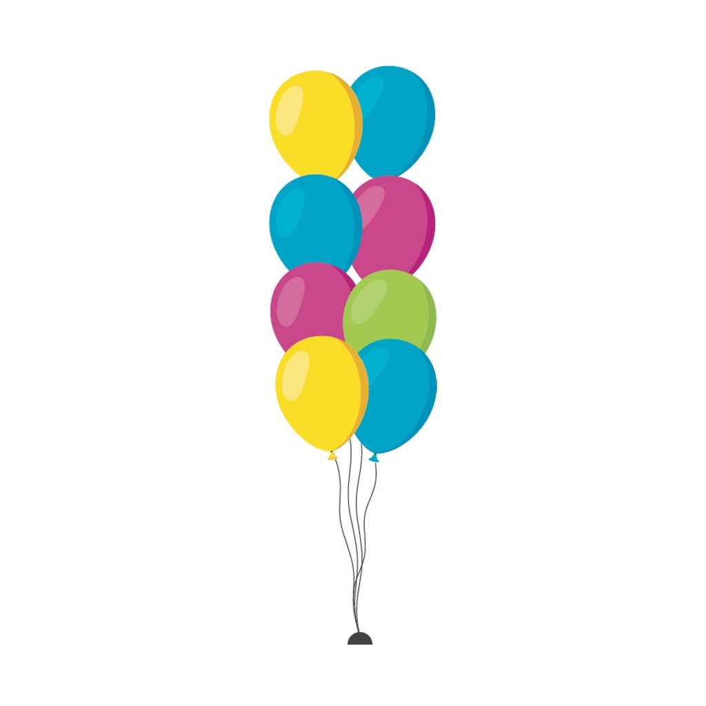 8 Helium Print Balloon Bouquet