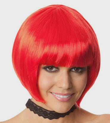 Red Party Bob Wig