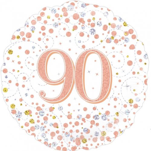 Number 90 Rose Gold Foil Balloon