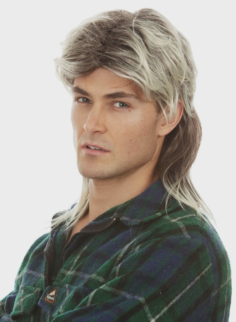 80s Dirty Blonde Joe Exotic Mullet Wig