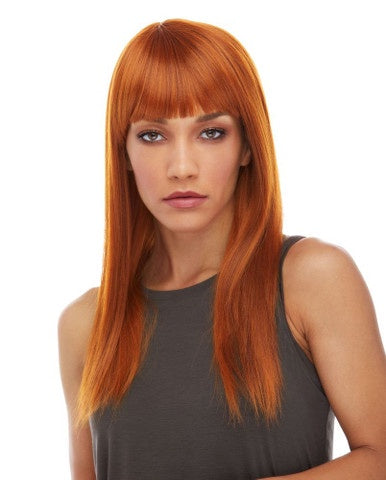 Auburn Long Straight Wig with Fringe