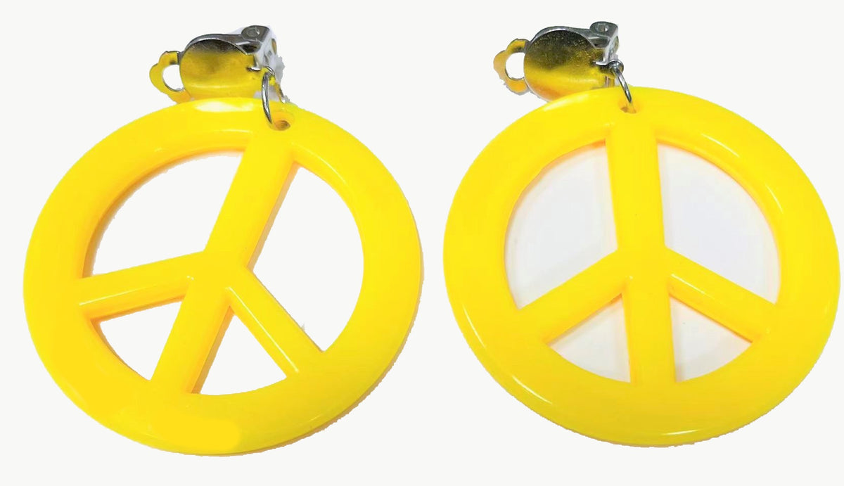 Yellow Peace Earrings