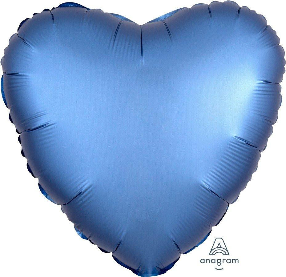 Azure Satin Luxe Heart Foil