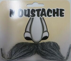 Grey Handlebar Moustache