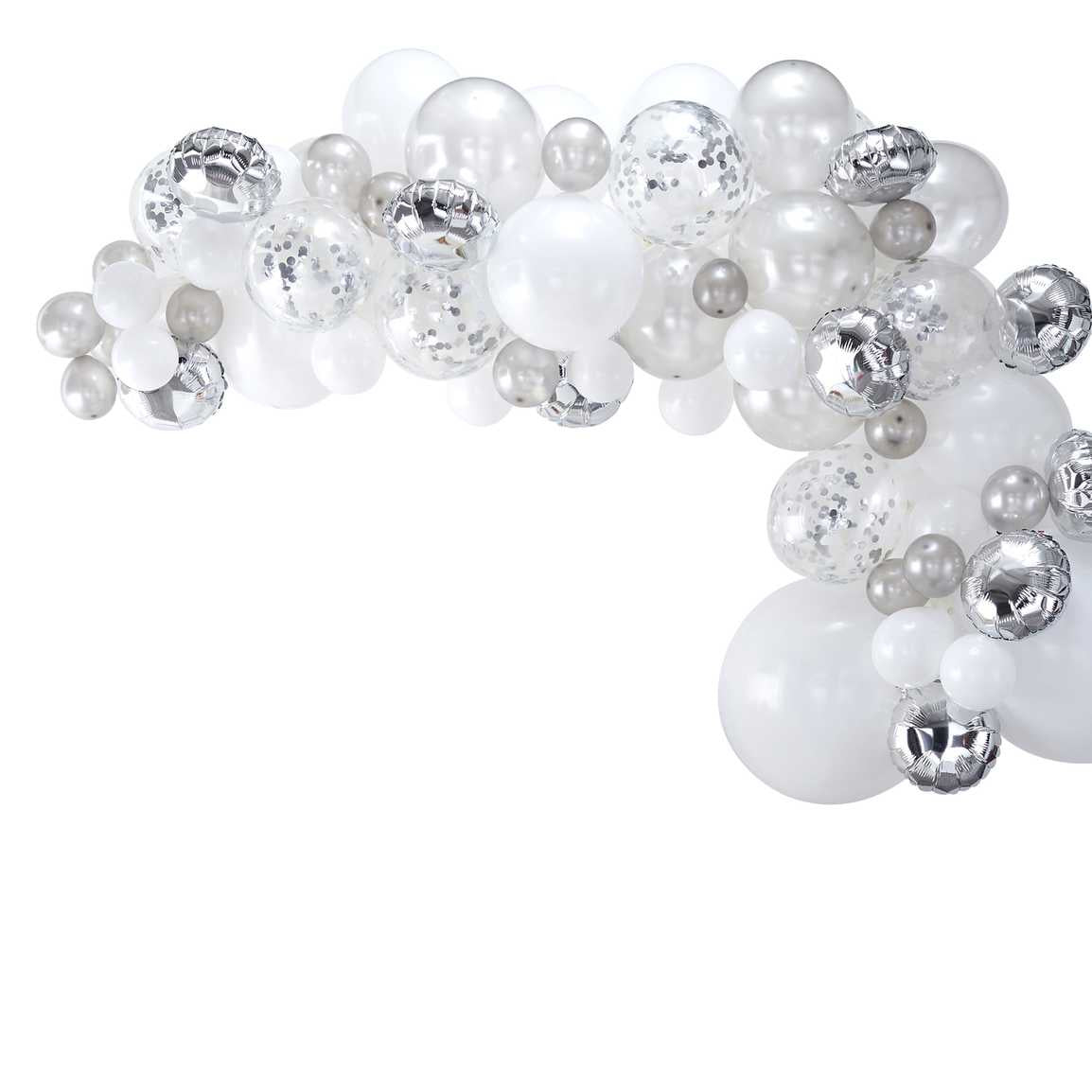 Ginger Ray Silver Balloon Garland Kit (Pack of 70)