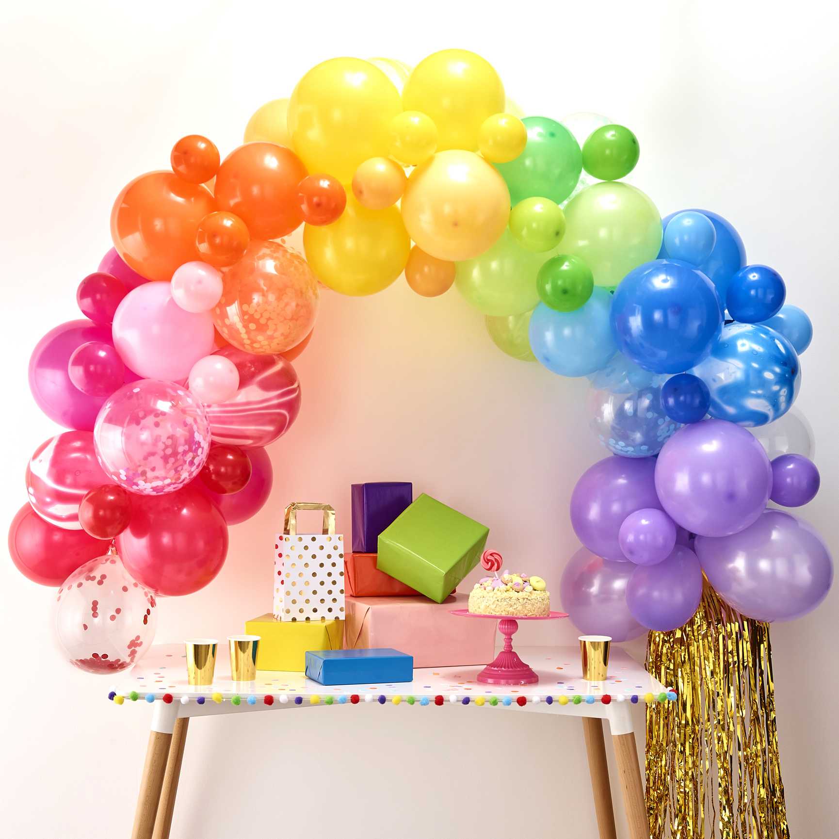 Ginger Ray Rainbow Balloon Garland Kit (Pack of 85)