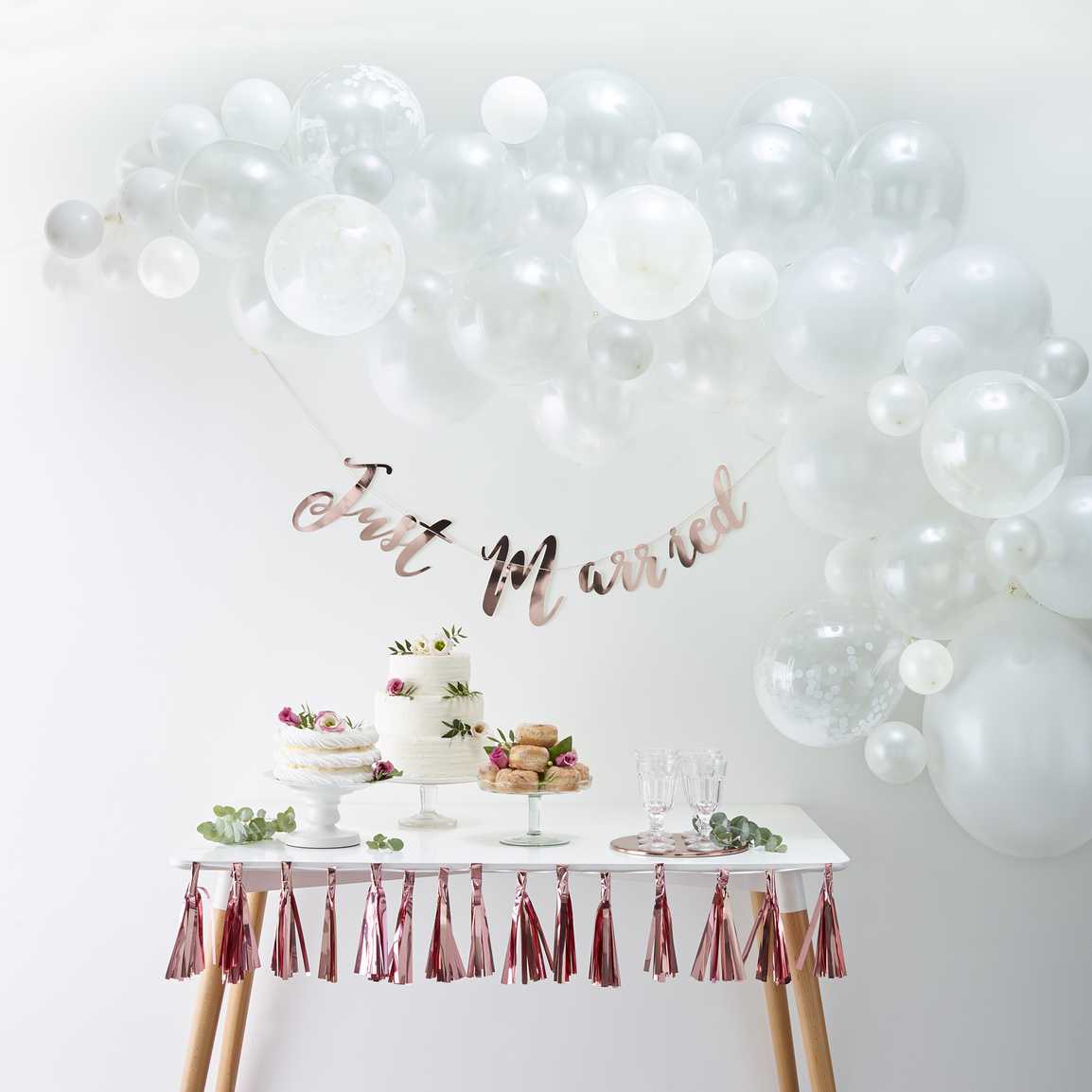 Ginger Ray White Balloon Garland Kit (Pack of 70)