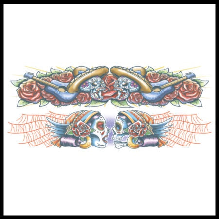 Gypsy Skull Temporary Tattoo - Body Bands