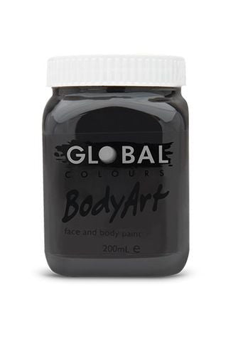 Black Face and Body Paint 200ml