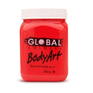 Global Brilliant Red Face & Body Paint 200ml