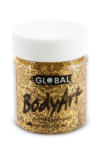 Global Colours 45ml Gold Glitter Face and Body Paint