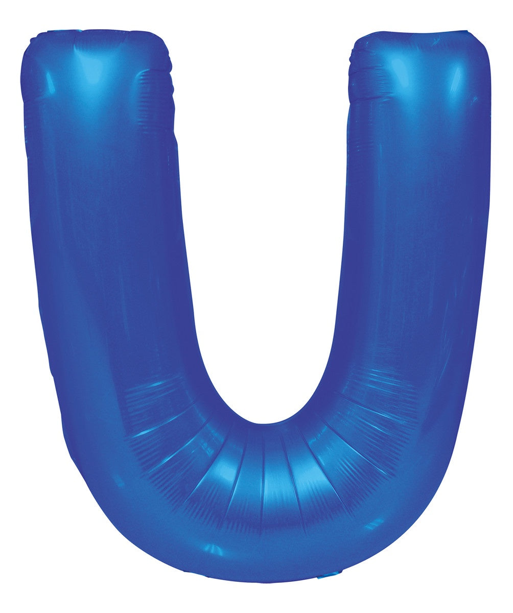 Blue Letter U Megaloon