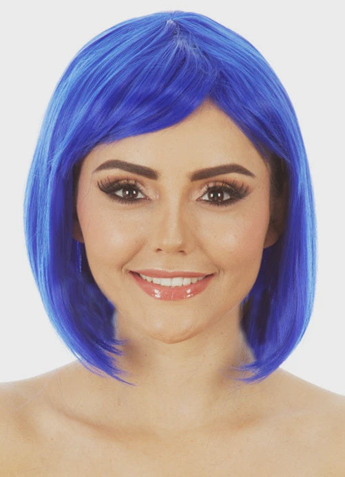Glamour Long Blue Bob Wig