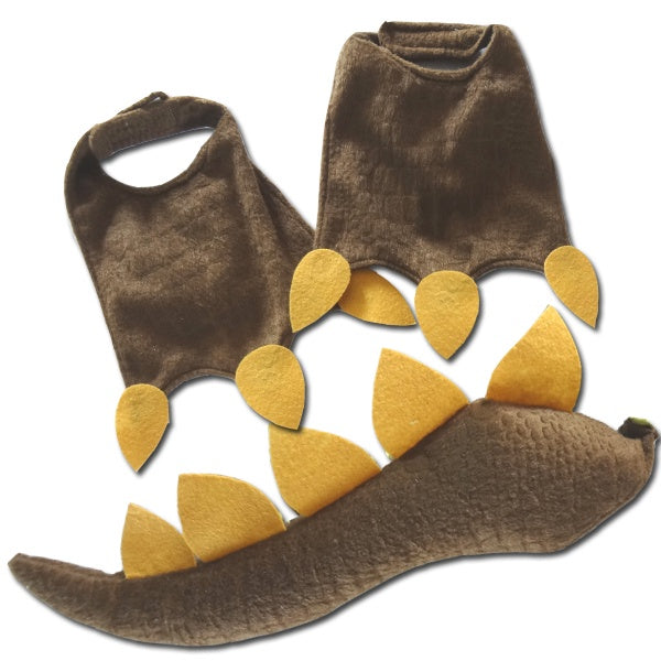 Brown Dinosaur Feet & Tail Set