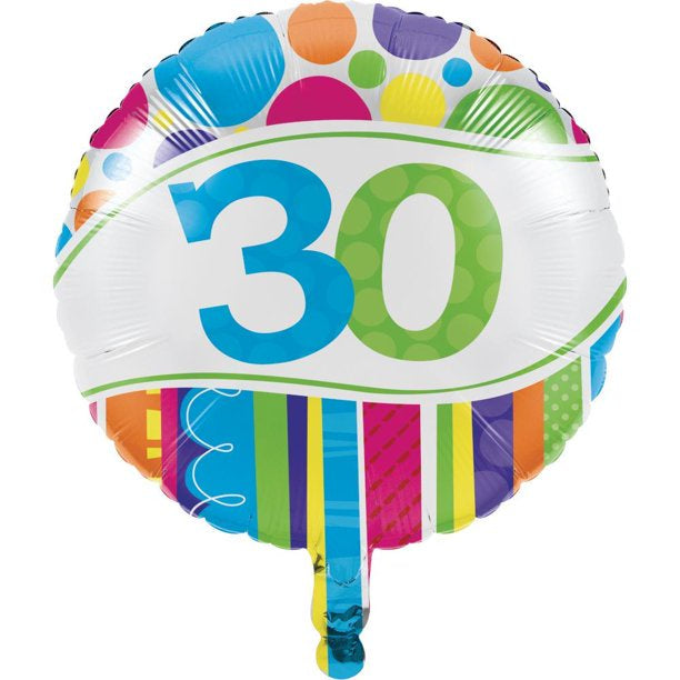 Bright & Bold 30 Foil Balloon